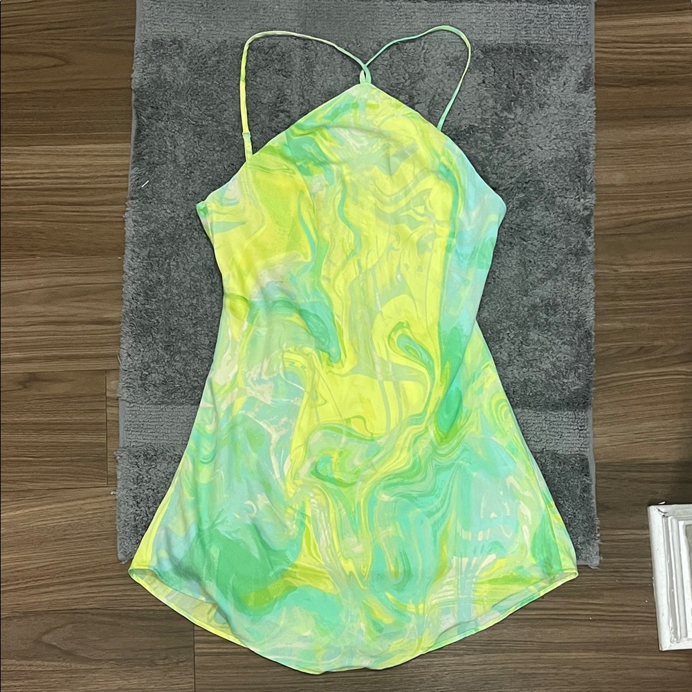 American Eagle Outfitters Lime and Mint Dress